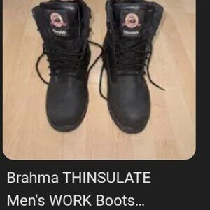 MENS SIZE 8.5 W BRAHMA BOOTS UNUSED STEEL TOE HALF PRICED
